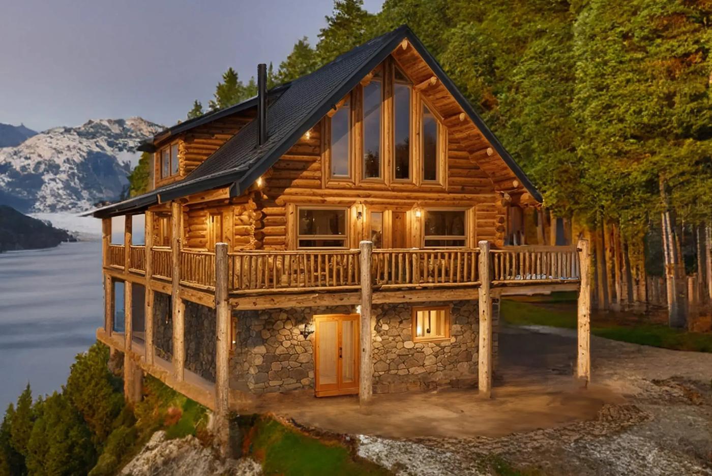 Shawnee log home on the water